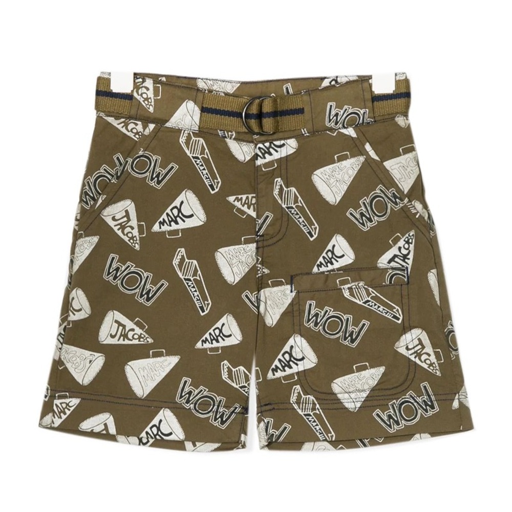 Little Marc jacobs Brown and White Geometric Shorts Size 8Y